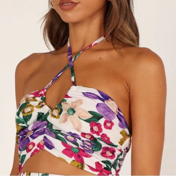 NWT KARI HALTER TOP - FLORAL size XS - Picture 4 of 11